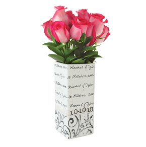 Personalized Cursive Wedding Vase