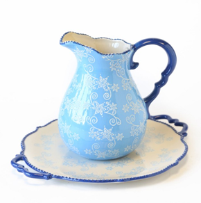 temp-tations® Floral Lace Pitcher and Platter Set